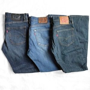 Lot of 3 Levi's 511 508 Skinny Straight Mens Jeans 29-31W x 30L